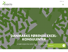 Tablet Screenshot of exacto.dk